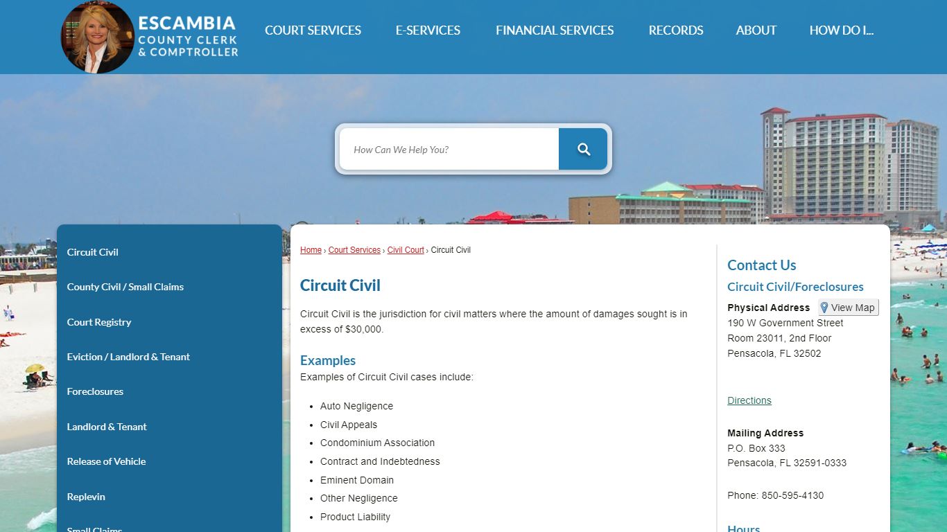Circuit Civil | Escambia County Clerk, FL